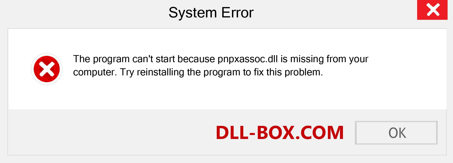  pnpxassoc.dll file is missing?. Download for Windows 7, 8, 10 - Fix  pnpxassoc dll Missing Error on Windows, photos, images