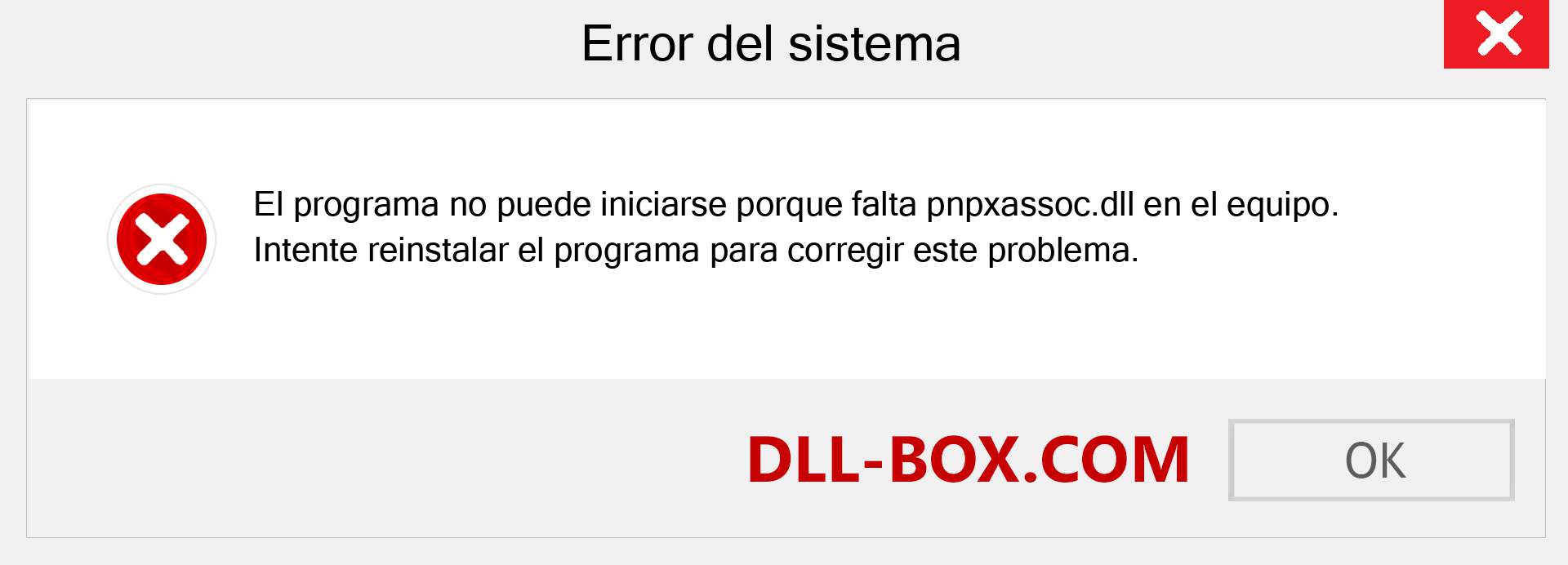 ¿Falta el archivo pnpxassoc.dll ?. Descargar para Windows 7, 8, 10 - Corregir pnpxassoc dll Missing Error en Windows, fotos, imágenes